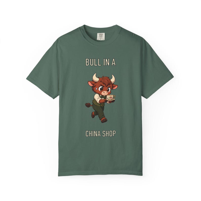 Bull in a China Shop Comfort Colors Graphic T-Shirt image 2