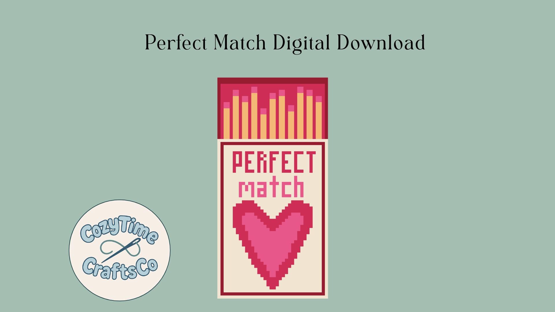 Perfect Match Matchbox Needlepoint Digital Download - Etsy