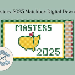 Padrão de bordado Matchbox Masters Golf | Download em PDF | Design 4,5 x 2,5 para tela de 13 mesh | Gráfico de bordado digital