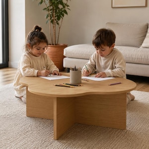 Unique cloud-shaped coffee table diy woodworking CNC DXF Files