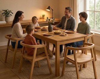 Silla de madera | Silla de comedor | Planos para carpintería | Descarga digital