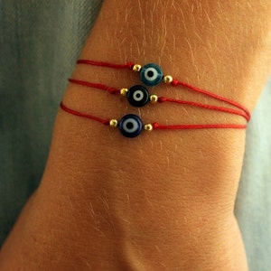 Evil eye red string bracelet, Protection bracelet, Unisex Spiritual bracelet, Nazar bracelet, Talisman jewelry, Lucky amulet