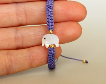 bracelet éléphant, bracelet d'amitié éléphant, bracelet porte-bonheur éléphant, bijoux amulette, bracelet mère fille, bracelet animal