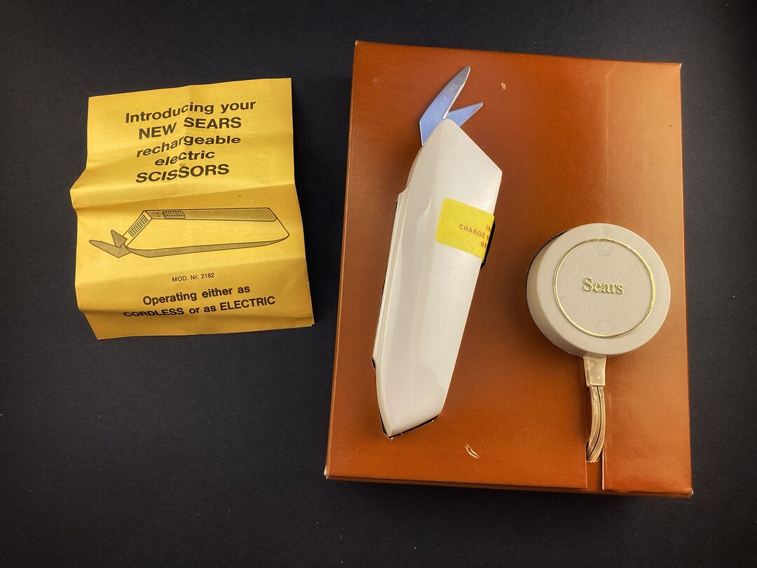 Vintage Cordless Electric Scissors I Rechargeable Sears Electric