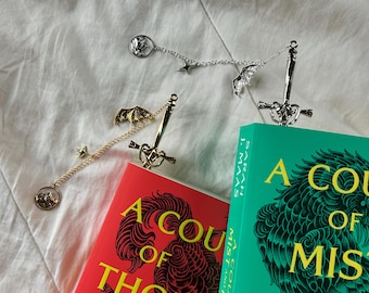 ACOTAR Sword bookmark with charms