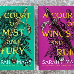 ACOTAR Sword bookmark with charms