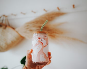 GHOST BUDDIES | Glass Beer Can | Glass Iced Coffee Cup | Glass Cup