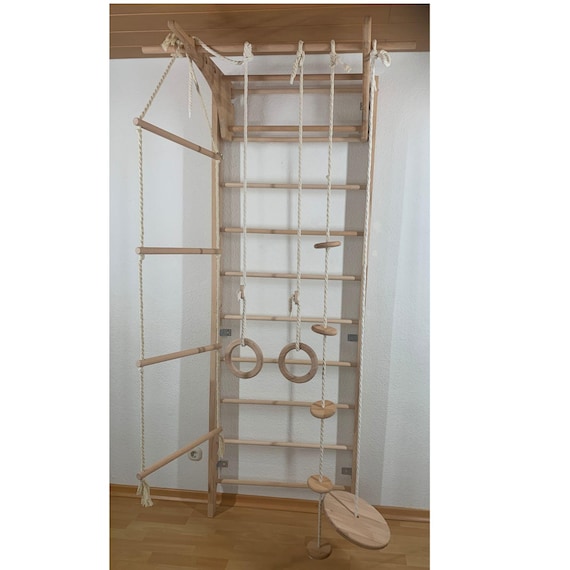 Children's climbing wall, gymnastics climbing wall, Montessori climber, climbing and play area for children.