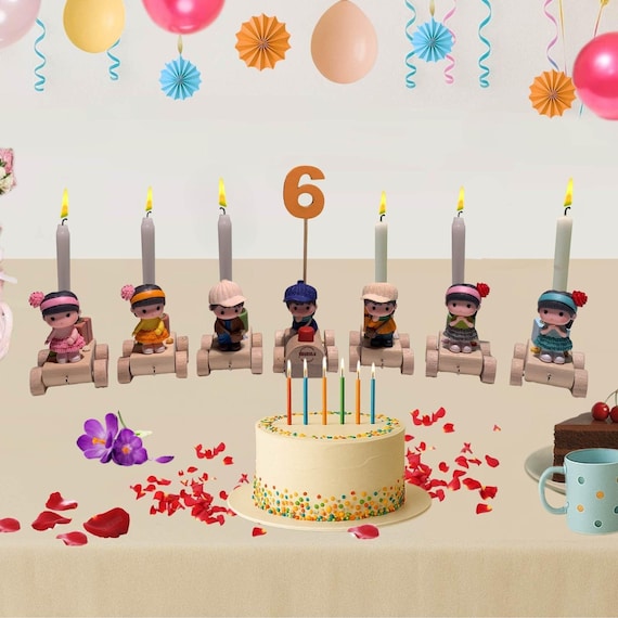 Birthday train, birthday wreath, wooden birthday ring, children's birthday party