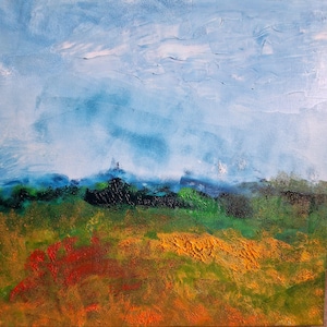 Kunst, schilder, krajobraz, abstrakcja, ręcznie robione