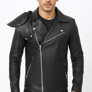 Mad Max 2 Road Warrior Leather Jacket | Men's Biker Full Sleeve Motorcycle Jacket | Post Apocalyptic Cosplay Costume