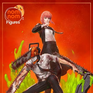 Makima and Denji - Chainsaw Man - 3D Resin Print Figure