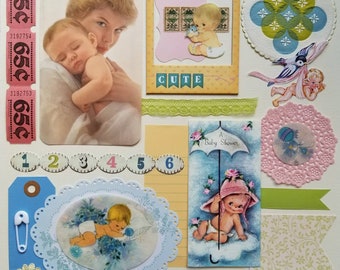 ¡Oh tan lindo! / Colección Vintage Ephemera / Más de 25 piezas / Técnica mixta / Diario basura / Paquete de chatarra / Kit de inspiración / Artes y manualidades en papel