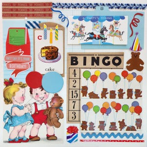 Eine Party kommt | Vintage Ephemera Sammlung | 25+ Stück | Mischtechnik | Junk Journal | Restposten | Inspiration-Kit | Papier Kunsthandwerk