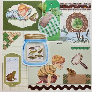 Leap Frog | Coleção de Objetos Vintage | Mais de 25 peças | Técnica Mista | Diário de Sucata | Pacote de Recortes | Kit de Inspiração | Artes e Ofícios em Papel