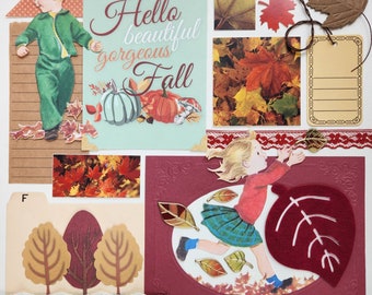Beautiful Gorgeous Fall | Vintage Ephemera Collection | 25+ pcs | Mixed Media | Junk Journal | Scrap Pack | Inspiration Kit | Paper Crafts
