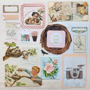 Süßes Zuhause | Vintage Ephemera Sammlung | ab 25 Stück | Mischtechnik | Junk Journal | Restposten | Inspiration-Kit | Papier Kunsthandwerk