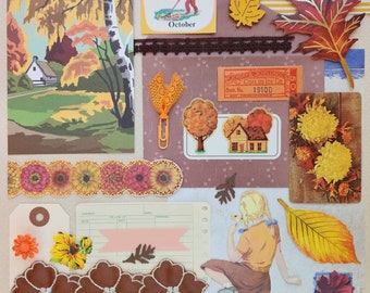 Fall Feelings | Vintage Ephemera Collection | 25+ pcs | Mixed Media | Junk Journal | Scrap Pack | Inspiration Kit | Paper Arts & Crafts