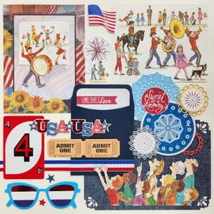 Tierra que amo / Colección de efímeras vintage / Más de 25 piezas / Técnica mixta / Diario basura / Paquete de recortes / Kit de inspiración / Manualidades con papel