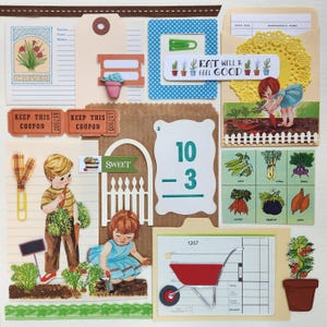 Durch unser Gartentor | Vintage Ephemera Sammlung | ab 25 Stück | Mischtechnik | Junk Journal | Restposten | Inspiration-Kit | Papierkunst