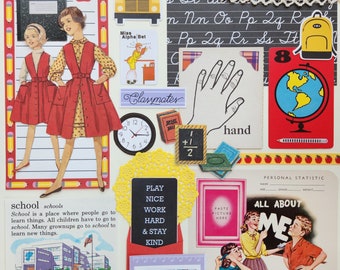 Raise Your Hand | Vintage Ephemera Collection | 25+ pcs | Mixed Media | Junk Journal | Scrap Pack | Inspiration Kit | Paper Arts & Crafts