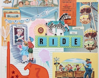 Enjoy the Ride | Vintage Ephemera Collection | 25+ pcs | Mixed Media | Junk Journal | Scrap Pack | Inspiration Kit | Paper Arts & Crafts