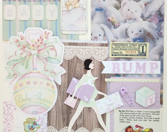 Baby Bump | Vintage Ephemera Collection | 25+ pcs | Mixed Media | Junk Journal | Scrap Pack | Inspiration Kit | Paper Arts & Crafts