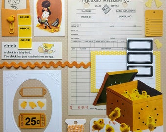 Raising Baby Chicks | Vintage Ephemera Collection | 25+ pcs | Mixed Media | Junk Journal | Scrap Pack | Inspiration Kit | Paper Crafts