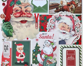 Hey, Santa! | Vintage Ephemera Collection | 25+ pcs | Mixed Media | Junk Journal | Scrap Pack | Inspiration Kit | Paper Arts & Crafts