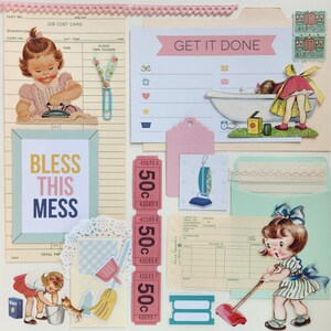 Zegen deze puinhoop | Vintage Ephemera-collectie | 25+ stuks | Gemengde techniek | Junkjournaal | Restantenpakket | Inspiratiekit | Papierkunst en kunstnijverheid