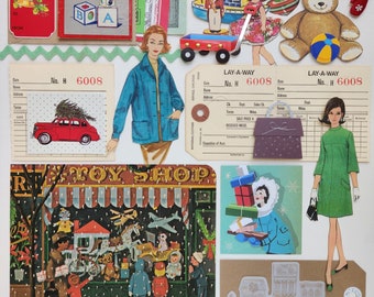 Busy Sidewalks | Vintage Ephemera Collection | 25+ pcs | Mixed Media | Junk Journal | Scrap Pack | Inspiration Kit | Paper Arts & Crafts