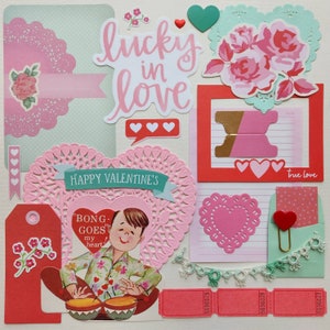 Lucky in Love | Coleção Vintage Ephemera | Mais de 25 peças | Técnica mista | Diário de sucata | Pacote de sucata | Kit de inspiração | Artes e ofícios em papel