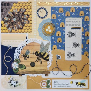 Bienenstock Köpfe | Vintage Ephemera Sammlung | ab 25 Stück | Mischtechnik | Junk Journal | Restposten | Inspiration-Kit | Papier Kunsthandwerk