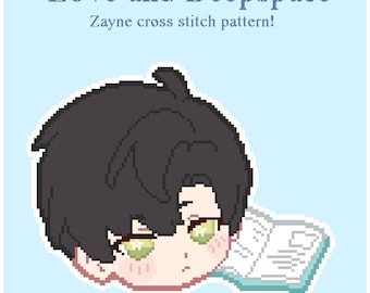 Love and Deepspace Zayne Chibi Cross Stitch Pattern - Etsy