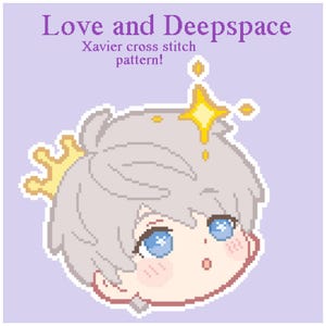 Pode incluir: Uma ilustração de pixel art de um personagem de desenho animado com cabelo prateado, olhos azuis e uma coroa dourada. O personagem tem um blush rosa nas bochechas e está olhando para cima com uma expressão de surpresa. Uma estrela amarela com contorno branco está acima da cabeça do personagem.