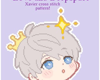 Love and Deepspace Xavier Chibi Cross Stitch Pattern