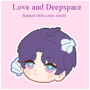 Love & Deepspace Rafayel Chibi Cross Stitch Pattern
