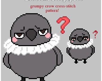 Love and Deepspace Grumpy Crow Cross Stitch Pattern