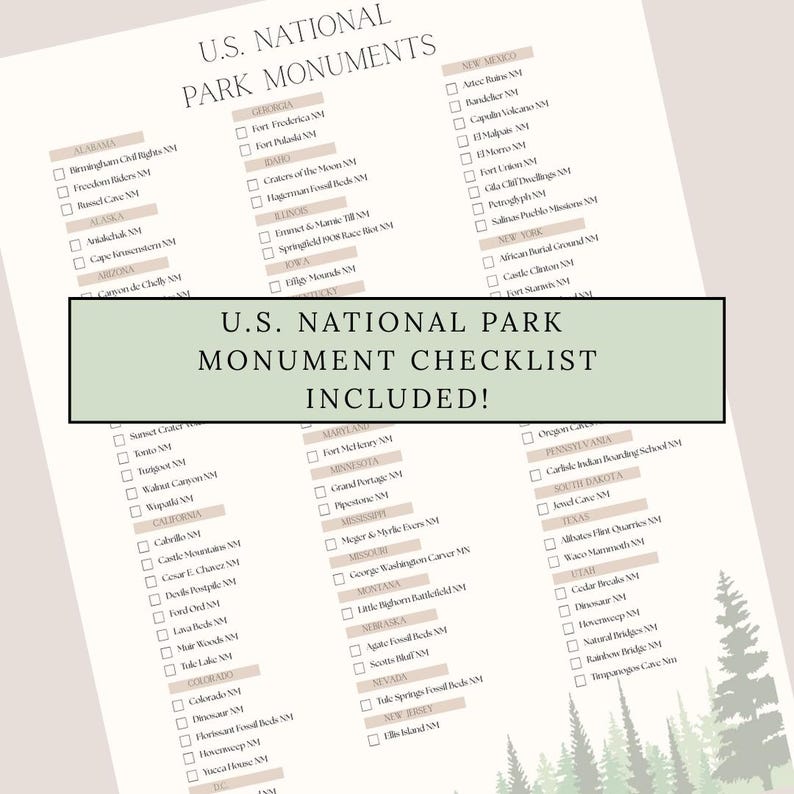 National Park Checkoff List Printable | US Park Challenge | National ...