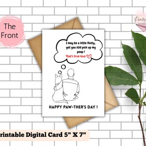 Carte fête des pères pour chien papas drôle de chien mignon cartes fête des pères à imprimer carte fête des pères pour chien parents cartes pour lui ami à fourrure papa