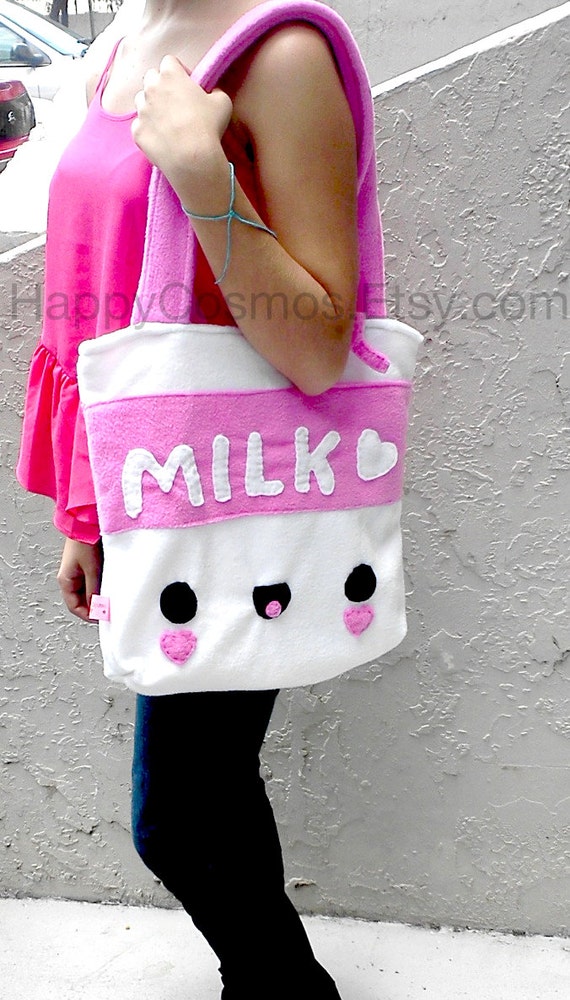 Milk Tote Bag Schoolbag Backpack Bookbag Reusable Bag Etsy