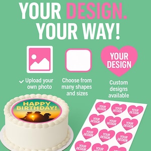 Custom Edible Images Oreo Cupcake Toppers Drink Toppers 1&quot; 2&quot;