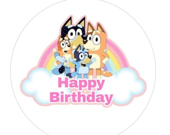 Blue Dog Edible Images | Birthday Edible Toppers | Edible Oreo Toppers | Cookie Toppers