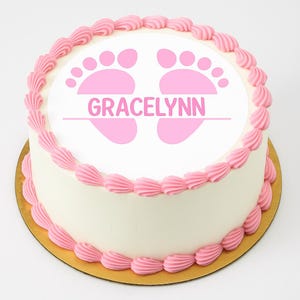 Pink Baby Feet Edible Images for Drink Toppers, Oreos, Cupcakes, Cakes