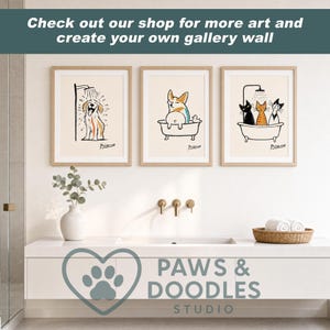 Picasso posters dog and cat funny bathroom prints