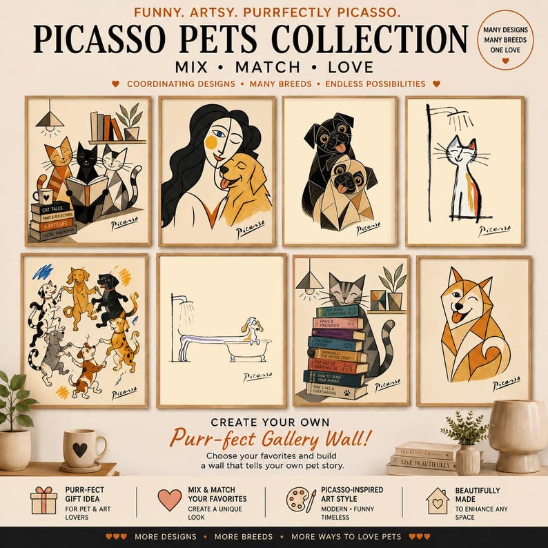 picasso poster, reading nook poster
