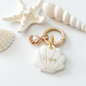 Étiquette coquillage | | Médaille d'identification pour animal de compagnie | Médaille pour animal de compagnie en argile | Médaille pour animal de compagnie | Médaille d'identification personnalisée pour animal de compagnie | Accessoires pour animaux de compagnie | Été | Plage
