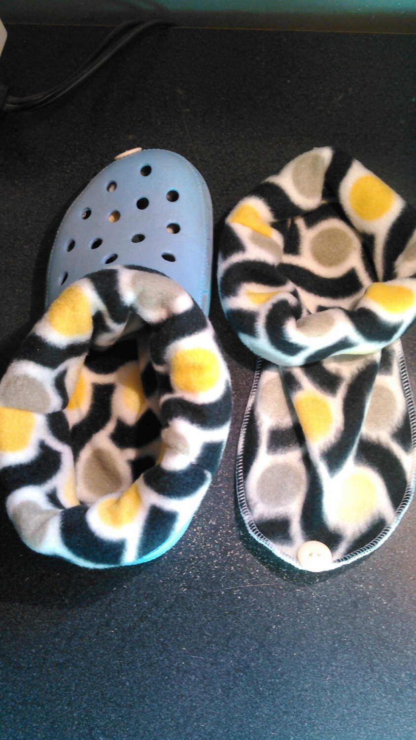 Socks / liners for croc crocs or clogs yellow grey and Etsy