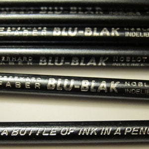 2 pieces - Eberhard Faber Blu-Blak NOBLOT Indelible Pencils * 740 Medium * Brand New old stock