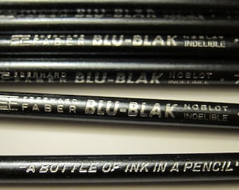 2 pieces - Eberhard Faber Blu-Blak NOBLOT Indelible Pencils * 740 Medium * Brand New old stock